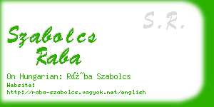 szabolcs raba business card